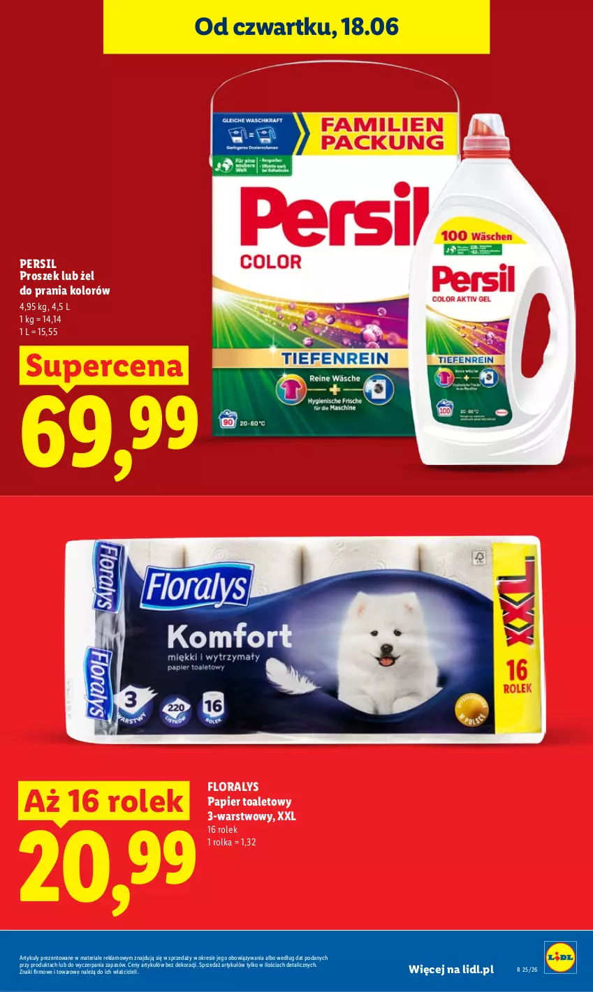 Gazetka promocyjna Lidl - Gazetka ważna od 18.06 do 20.06 - ważna 18.06 do 20.06.2026 - strona 19 - produkty: Flora, Papier, Papier toaletowy, Persil