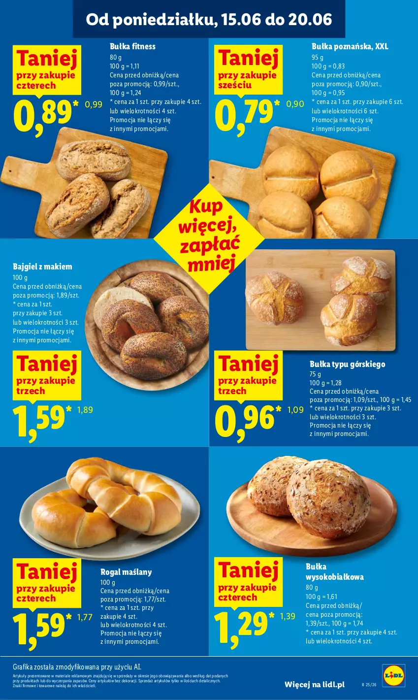 Gazetka promocyjna Lidl - Gazetka ważna od 18.06 do 20.06 - ważna 18.06 do 20.06.2026 - strona 47 - produkty: Bułka, Bułka fitness, Gra, Grafika, Rogal, Sok