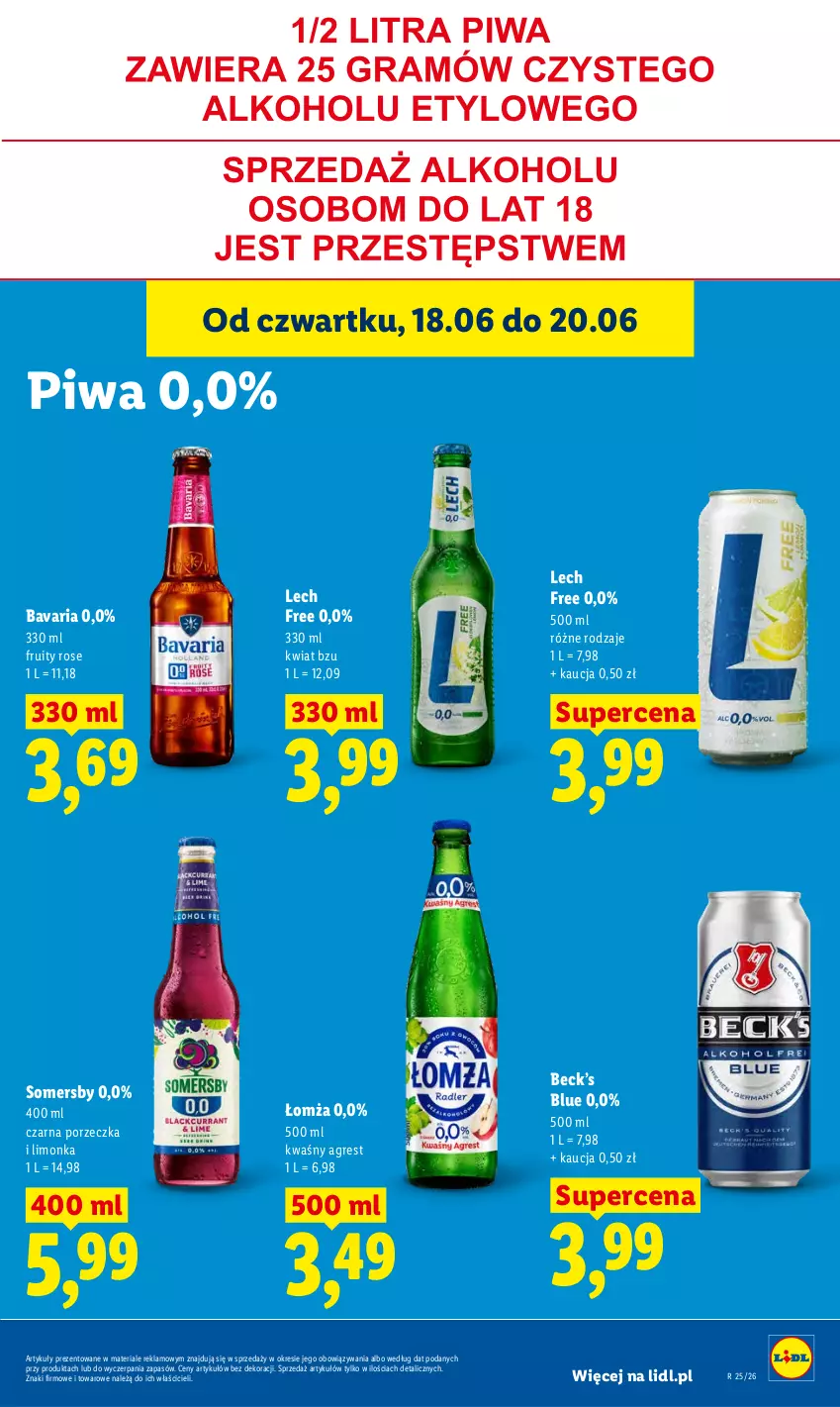 Gazetka promocyjna Lidl - Gazetka ważna od 18.06 do 20.06 - ważna 18.06 do 20.06.2026 - strona 63 - produkty: Gres, Limonka, Piwa, Por, Somersby