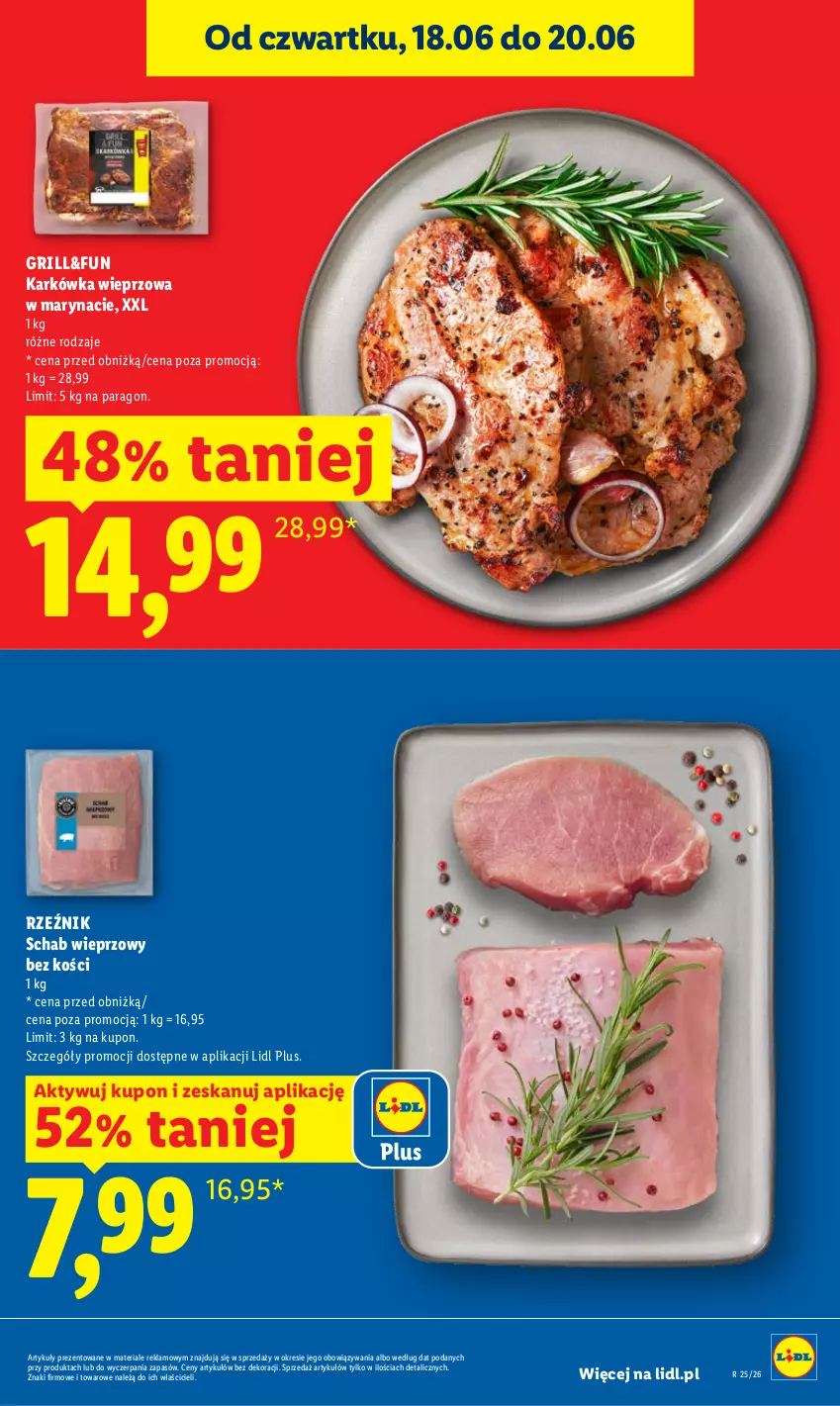 Gazetka promocyjna Lidl - Gazetka ważna od 18.06 do 20.06 - ważna 18.06 do 20.06.2026 - strona 7 - produkty: Grill, Karkówka wieprzowa, Schab wieprzowy