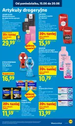 Gazetka promocyjna Lidl - Gazetka ważna od 18.06 do 20.06 - Gazetka - ważna od 20.06 do 20.06.2026 - strona 83 - produkty: Woda perfumowana, Płyn do kąpieli, Spiderman, Old Spice, Dezodorant, Perfum, Tampony, Always, Szampon, Podpaski, Dzieci, Woda, O.B.