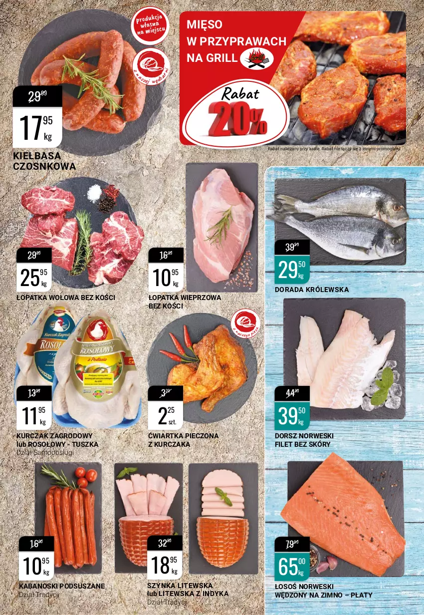 Gazetka promocyjna Bi1 - Daj się skusić - ważna 06.06 do 22.06.2021 - strona 2 - produkty: Dorsz, Grill, Kabanos, Kiełbasa, Kurczak, Mięso, Piec, Szynka, Tusz