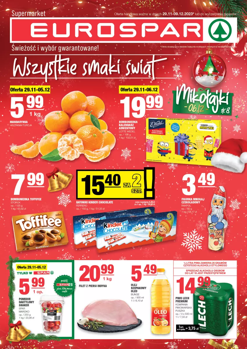 Gazetka promocyjna Spar - EuroSpar - ważna 26.11 do 06.12.2023 - strona 1 - produkty: Olej, Oleo, Piwo