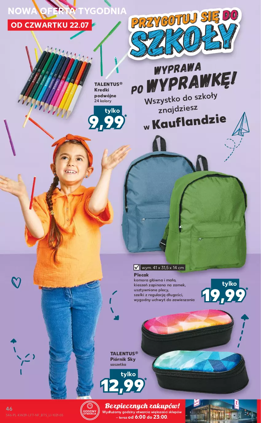 Gazetka promocyjna Kaufland - OFERTA TYGODNIA - ważna 22.07 do 28.07.2021 - strona 46 - produkty: Piec, Piórnik, Plecak, Tera