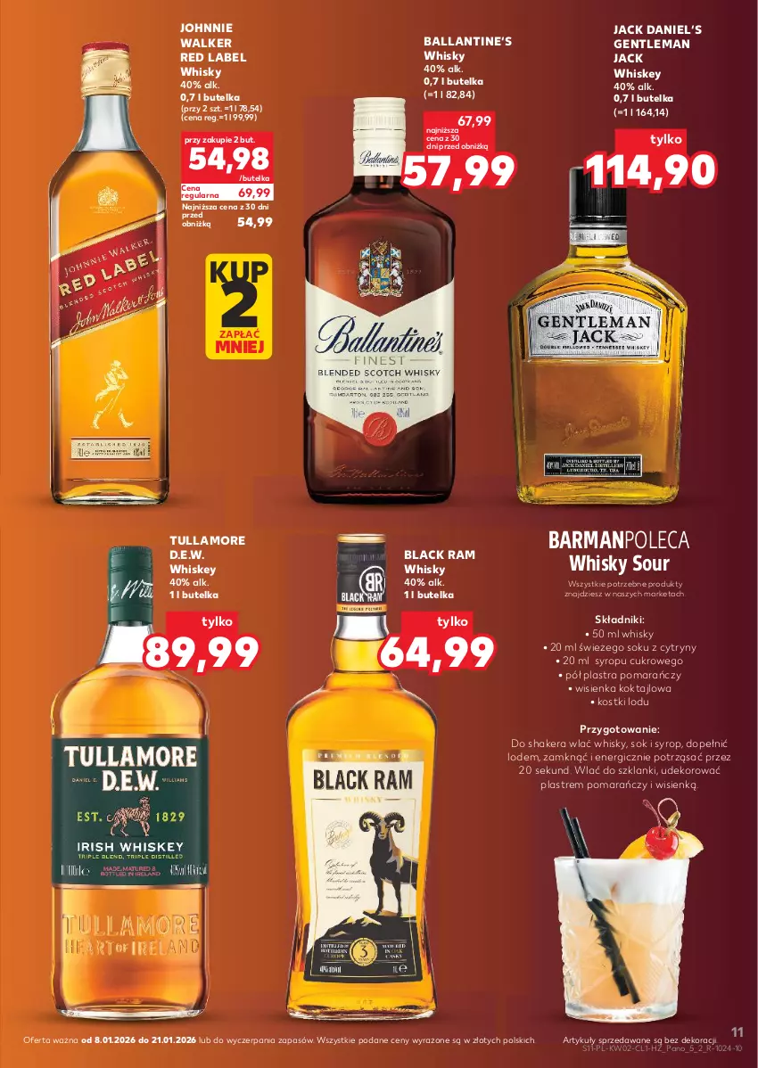 Gazetka promocyjna Kaufland - Barek Kauflandu - ważna 08.01 do 21.01.2026 - strona 11 - produkty: Cytryny, Johnnie Walker, Lack, Lanki, Sok, Syrop, Whiskey, Whisky