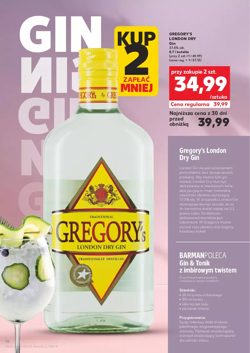Gazetka promocyjna Kaufland - Barek Kauflandu - ważna 08.01 do 21.01.2026 - strona 16 - produkty: Bukiet, Gin, Gra, Imbir, Mus, Nuty, Rama, Stek, Syrop, Tonik
