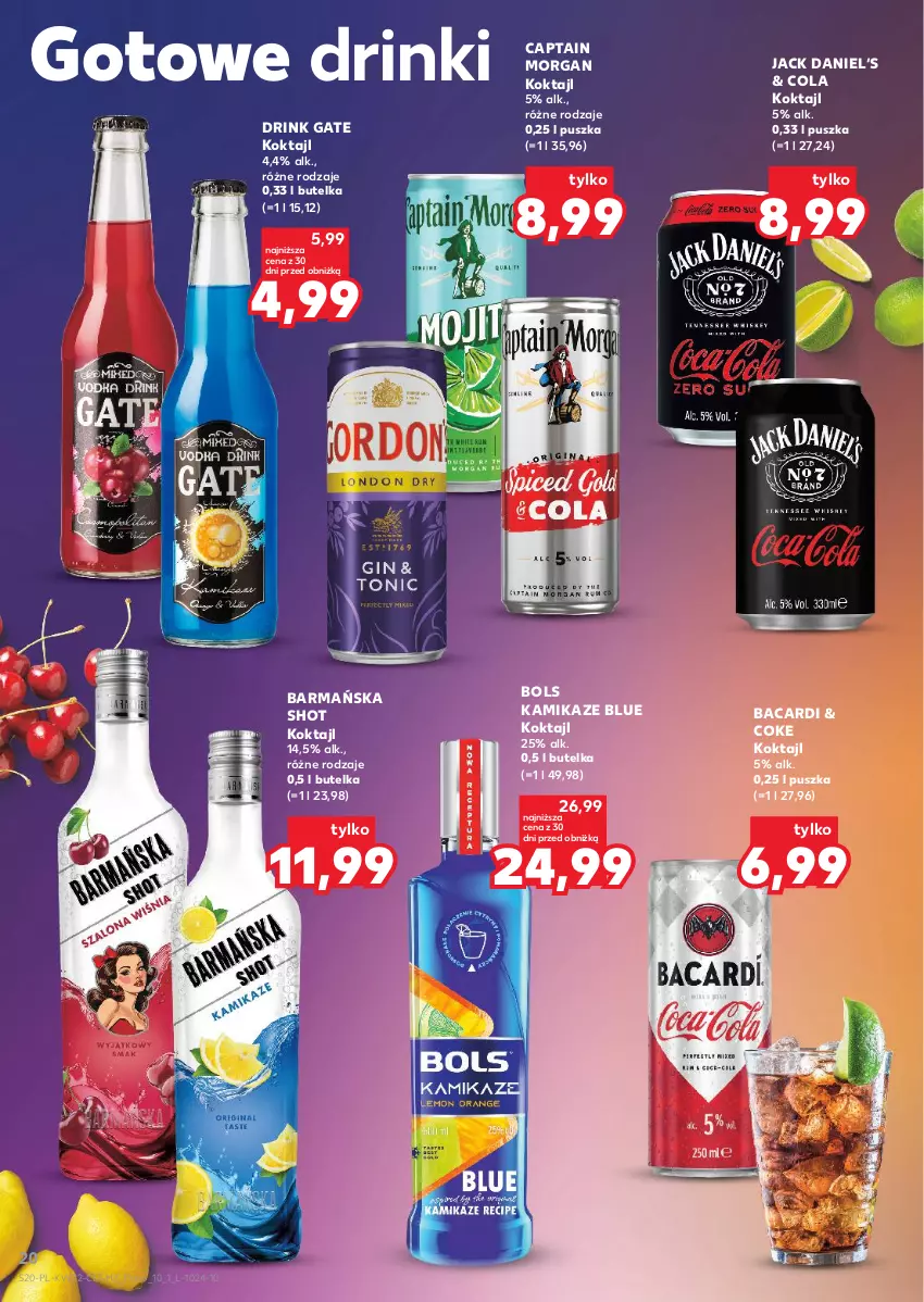 Gazetka promocyjna Kaufland - Barek Kauflandu - ważna 08.01 do 21.01.2026 - strona 20 - produkty: Bacardi, Bols, Captain Morgan