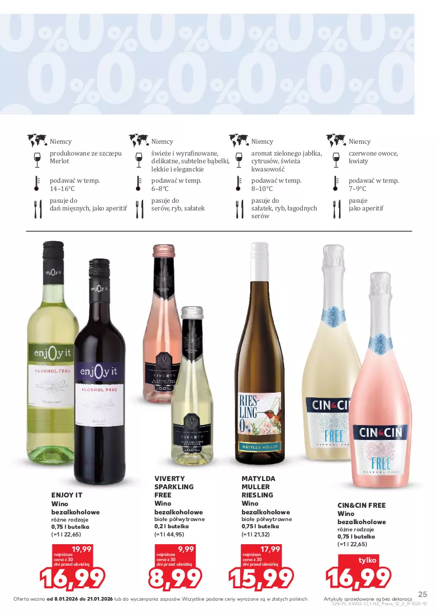 Gazetka promocyjna Kaufland - Barek Kauflandu - ważna 08.01 do 21.01.2026 - strona 25 - produkty: Jabłka, Merlot, Owoce, Sałat, Ser, Wino, Wino bezalkoholowe