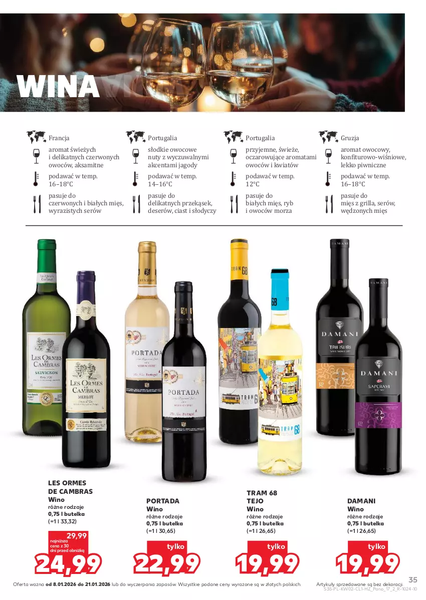 Gazetka promocyjna Kaufland - Barek Kauflandu - ważna 08.01 do 21.01.2026 - strona 35 - produkty: Aksam, Deser, Grill, Jagody, Nuty, Por, Portada, Ser, Wino