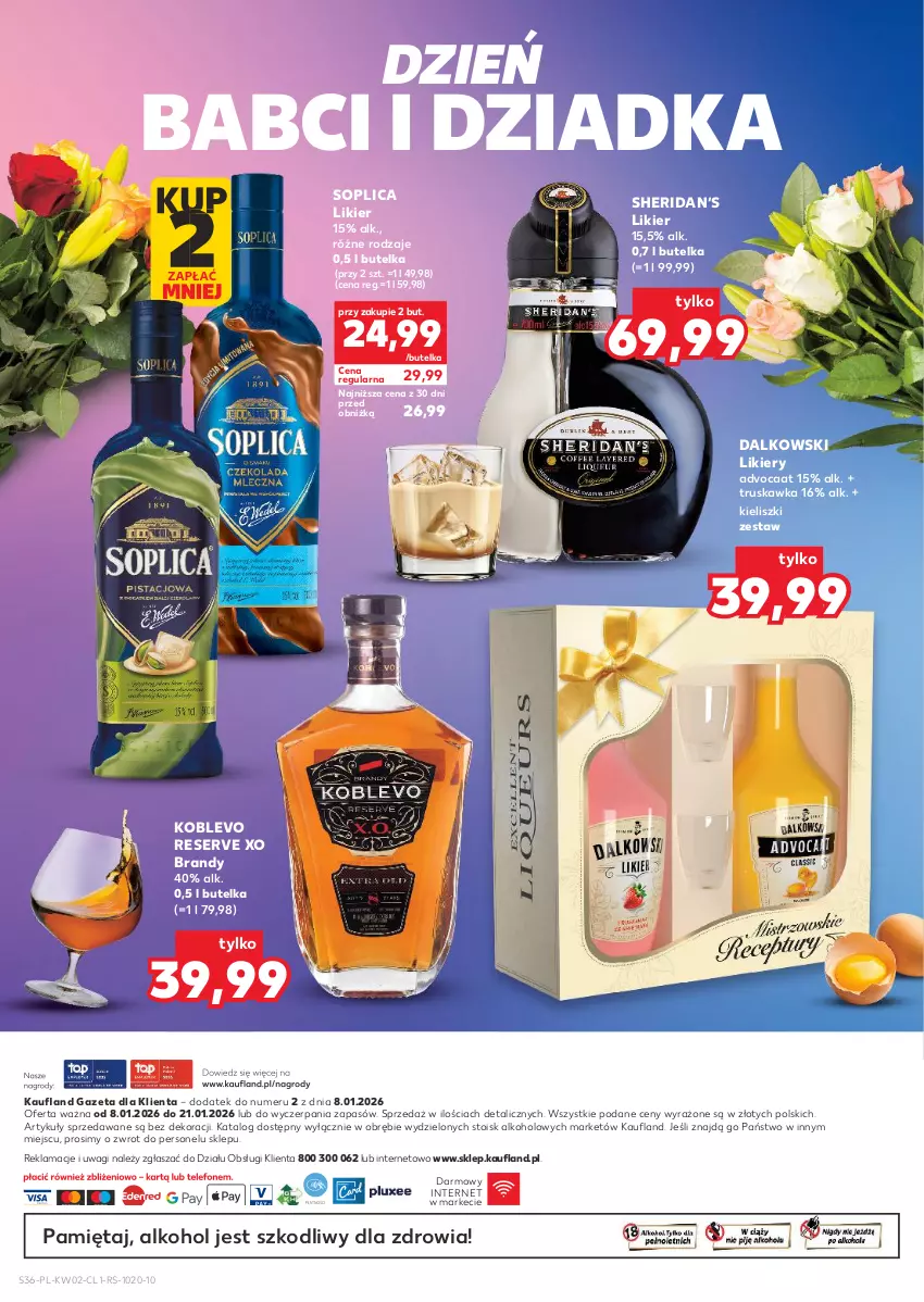 Gazetka promocyjna Kaufland - Barek Kauflandu - ważna 08.01 do 21.01.2026 - strona 36 - produkty: Advocaat, Brandy, Likier, Mięta, Ser, Soplica, Wagi