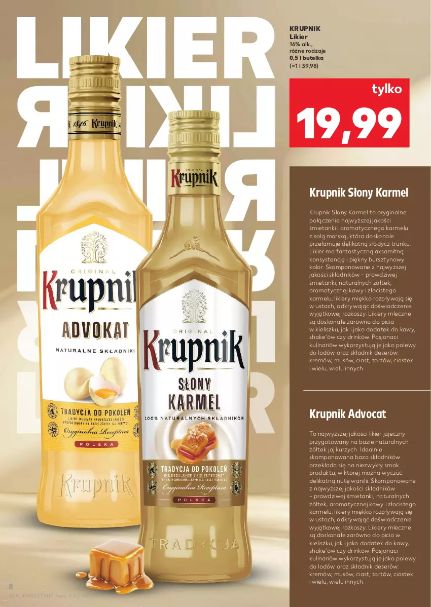Gazetka promocyjna Kaufland - Barek Kauflandu - ważna 08.01 do 21.01.2026 - strona 8 - produkty: Aksam, Bursztyn, Deser, Fa, Fanta, Gin, Kosz, Krupnik, Likier, Likier jajeczny, Mus, Ser, Stek