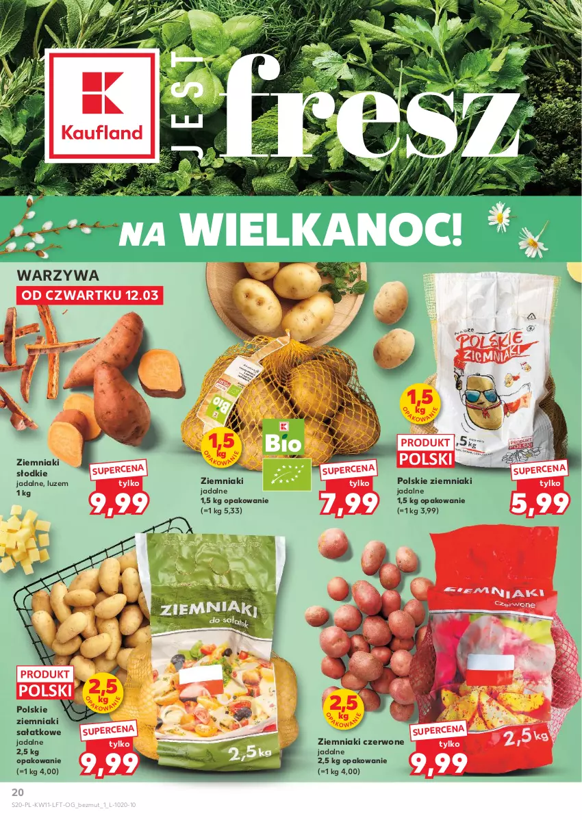 Gazetka promocyjna Kaufland - Gazetka tygodnia - ważna 12.03 do 18.03.2026 - strona 20 - produkty: Sałat, Warzywa, Ziemniaki