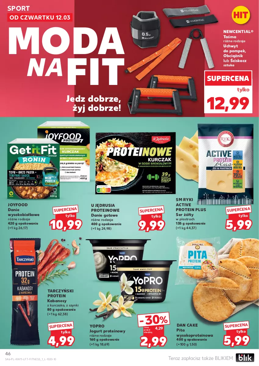 Gazetka promocyjna Kaufland - Gazetka tygodnia - ważna 12.03 do 18.03.2026 - strona 46 - produkty: Dan Cake, Danie gotowe, Jogurt, Kabanos, Kurczak, Moda, Por, Ser, Sok, Sport, Tarczyński, Tera