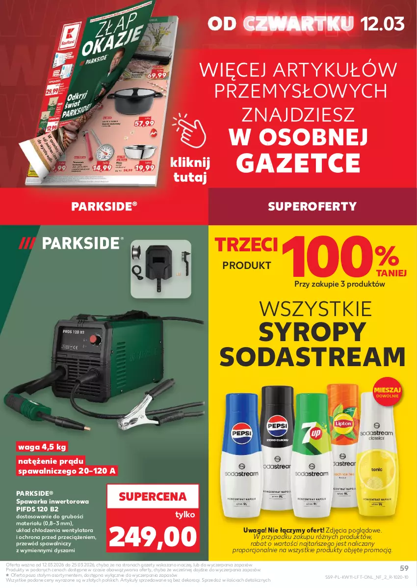 Gazetka promocyjna Kaufland - Gazetka tygodnia - ważna 12.03 do 18.03.2026 - strona 59 - produkty: Parkside, Por, Przewód, Syrop, Syropy, Waga, Warka