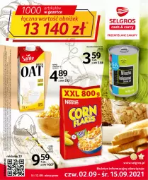 Gazetka promocyjna Selgros - Oferta spożywcza - Gazetka - ważna od 15.09 do 15.09.2021 - strona 1 - produkty: Corn flakes, Tran, Mleczko, Napój, Kokos, LG, Fa