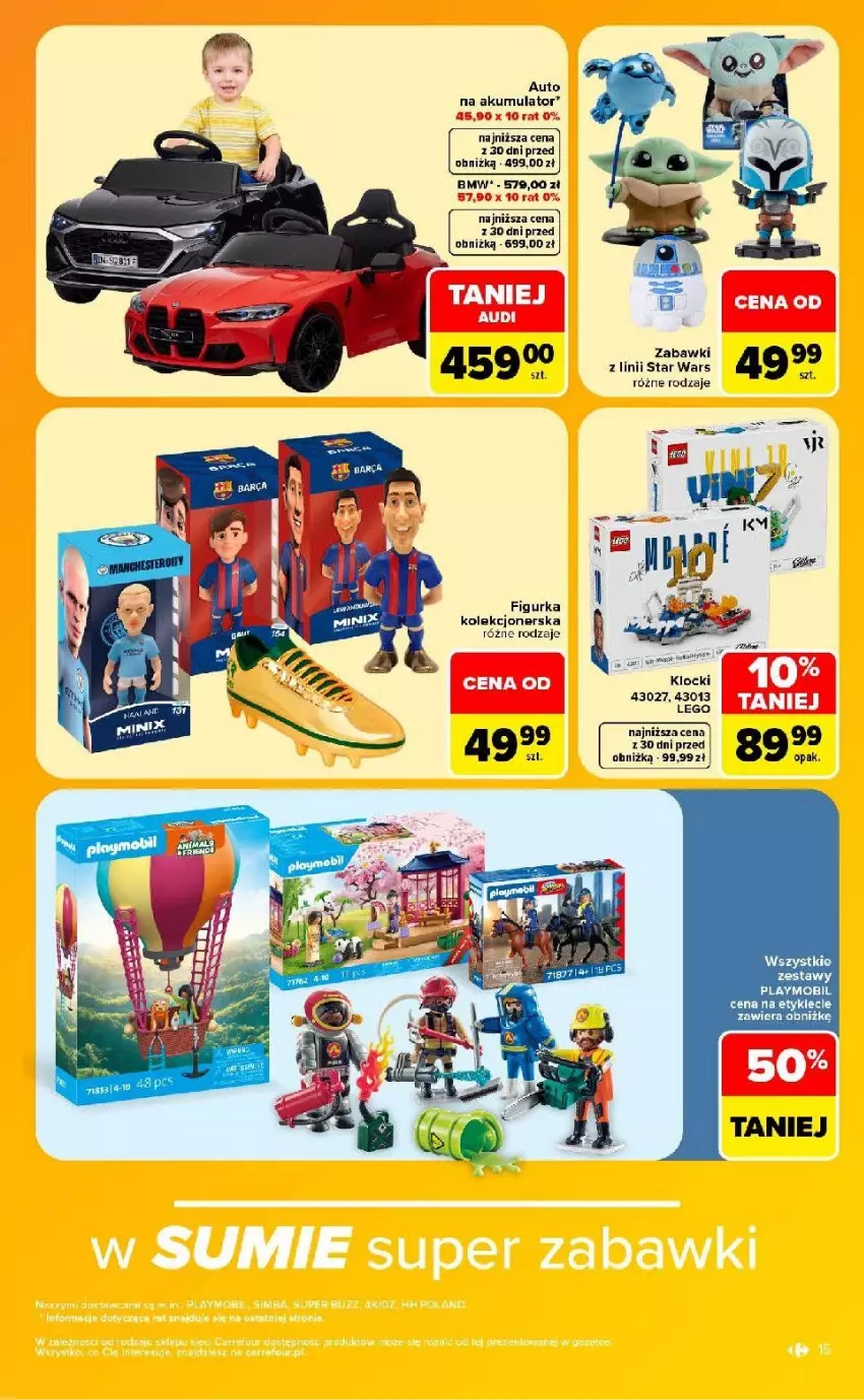 Gazetka promocyjna Carrefour - Gazetka Carrefour w SUMIE same okazje - ważna 10.08 do 22.08.2026 - strona 15 - produkty: Akumulator, Klocki, LEGO, Mobil, Playmobil, Star Wars
