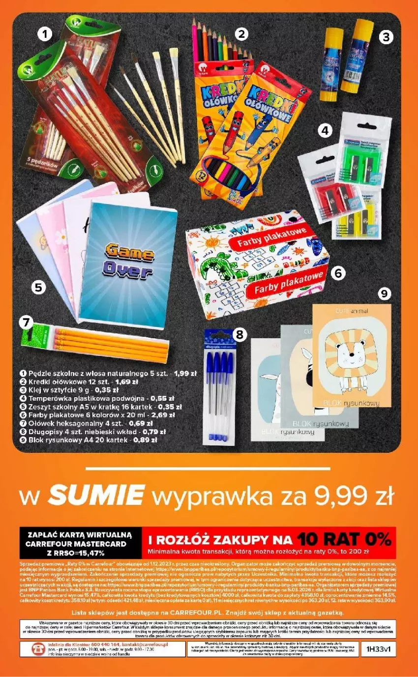 Gazetka promocyjna Carrefour - Gazetka Carrefour w SUMIE same okazje - ważna 10.08 do 22.08.2026 - strona 16 - produkty: Długopis, Fa, Gra, HP, Klej, Kosz, NBA, Por, Sok, Top, Tran