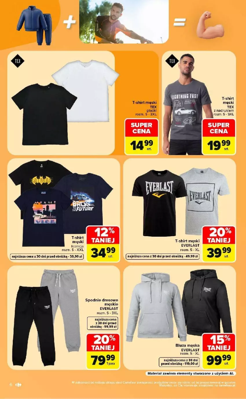 Gazetka promocyjna Carrefour - Gazetka Carrefour w SUMIE same okazje - ważna 10.08 do 22.08.2026 - strona 6 - produkty: Bluza, Dres, Spodnie, Spodnie dresowe, T-shirt