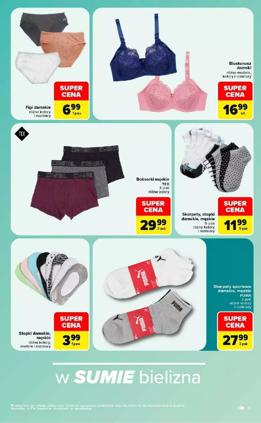 Gazetka promocyjna Carrefour - Gazetka Carrefour w SUMIE same okazje - ważna 10.08 do 22.08.2026 - strona 9 - produkty: Bokserki, Figi, Karp, Por, Ser, Sport, Top