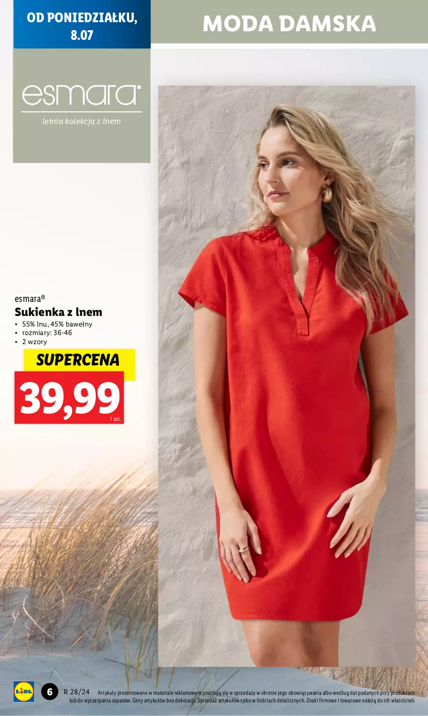 Gazetka promocyjna Lidl - GAZETKA - ważna 08.07 do 13.07.2024 - strona 8 - produkty: Moda, Sukienka