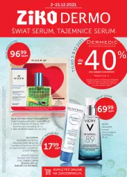 Gazetka promocyjna Ziko - 2-15.12 - Gazetka - ważna od 15.12 do 15.12.2021 - strona 1 - produkty: Ser, Rum, Bioderma, Balsam do ust, Booster, Serum, Vichy, Nuxe, Olej, Atoderm