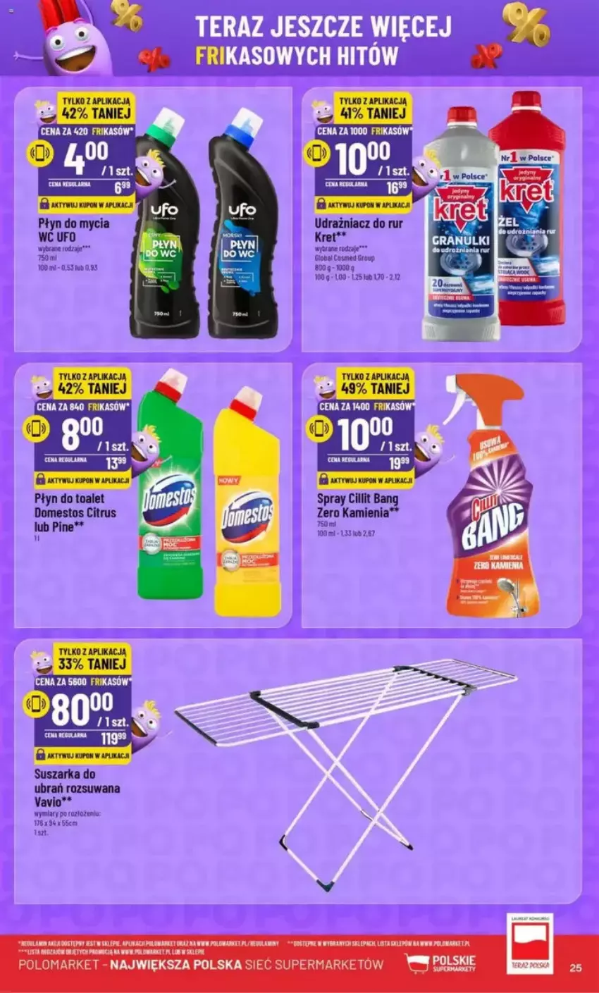 Gazetka promocyjna PoloMarket - ważna 12.02 do 25.02.2025 - strona 18 - produkty: Cillit Bang, Domestos, Gra, Kret, Płyn do mycia, Suszarka, Suszarka do ubrań