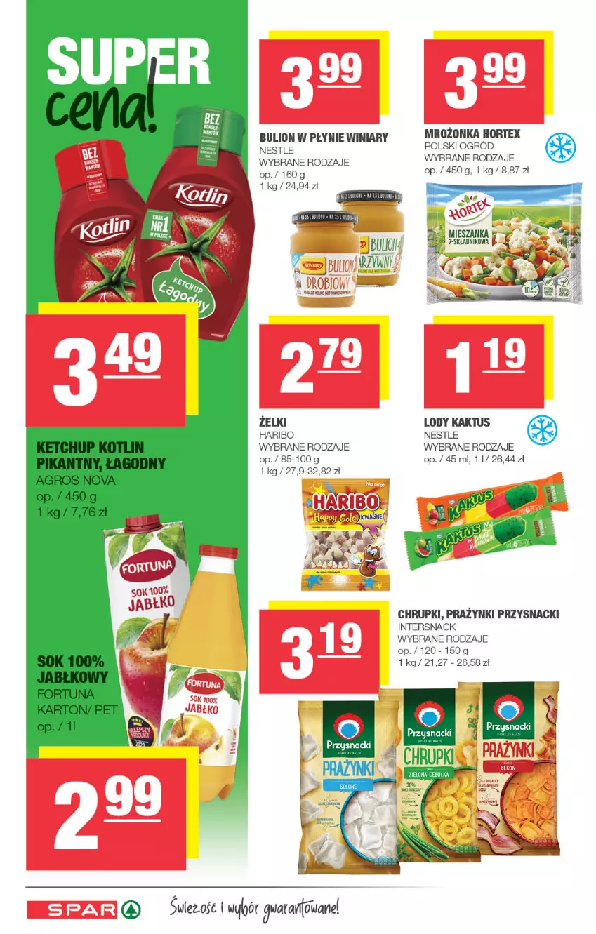 Gazetka promocyjna Spar - Eurospar - ważna 01.09 do 07.09.2021 - strona 10 - produkty: Bulion, Chrupki, Haribo, Hortex, Kaktus, Lion, Lody, Ogród, Przysnacki, Winiary