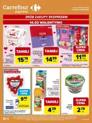 Gazetka promocyjna Carrefour - Gazetka Express - Gazetka - ważna od 16.02 do 16.02.2026 - strona 2 - produkty: Sok, Ser, Truskawki, Raffaello, Serek, Sok jabłkowy, Mleczko, Ptasie mleczko, Milka, Hortex, Fa