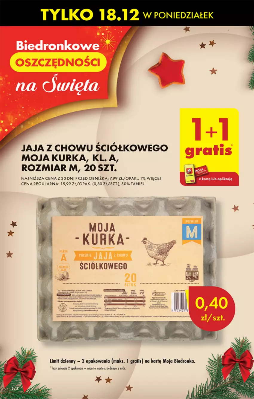 Gazetka promocyjna Biedronka - Od poniedzialku - ważna 18.12 do 23.12.2023 - strona 2 - produkty: Gra, Jaja