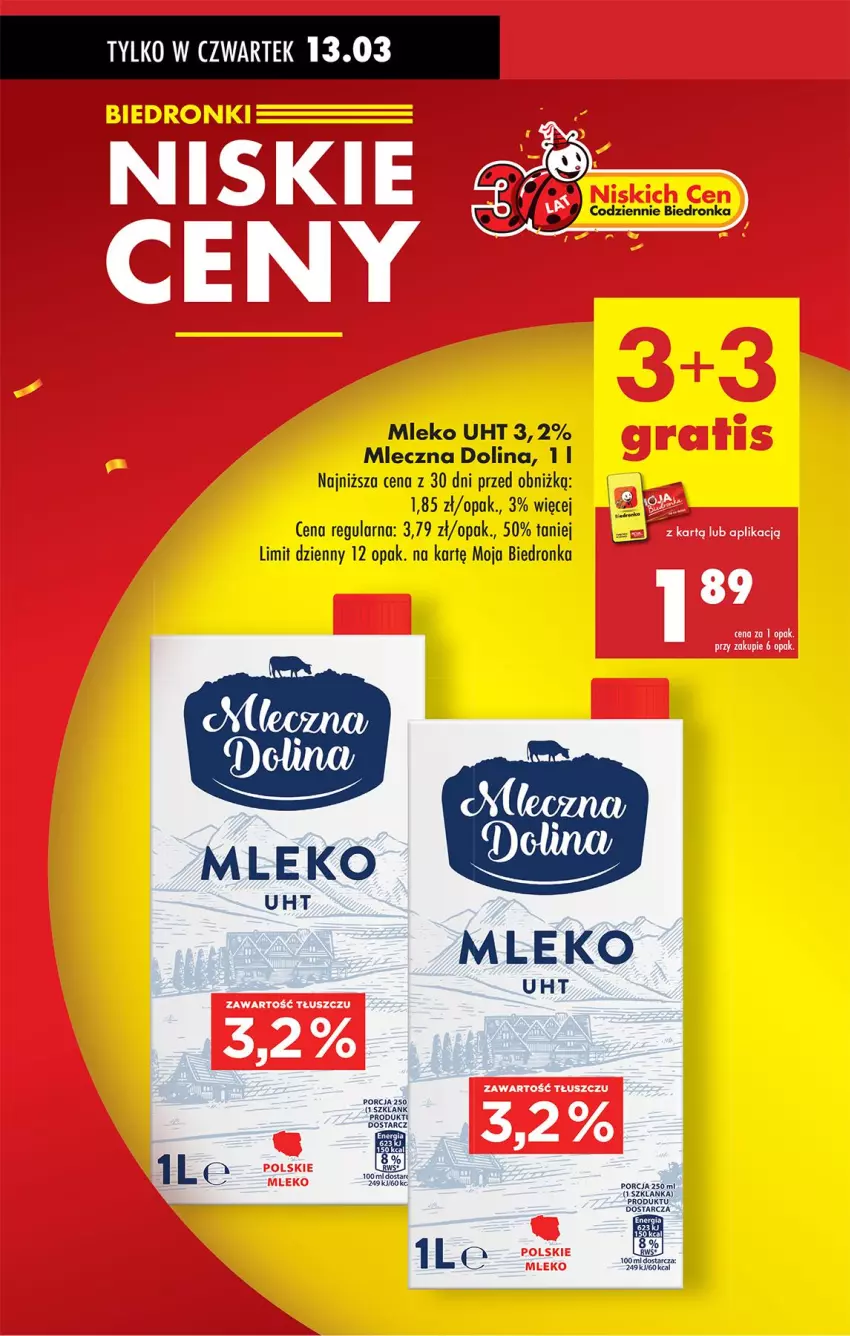 Gazetka promocyjna Biedronka - Od Czwartku - ważna 13.03 do 19.03.2025 - strona 2 - produkty: Mleko