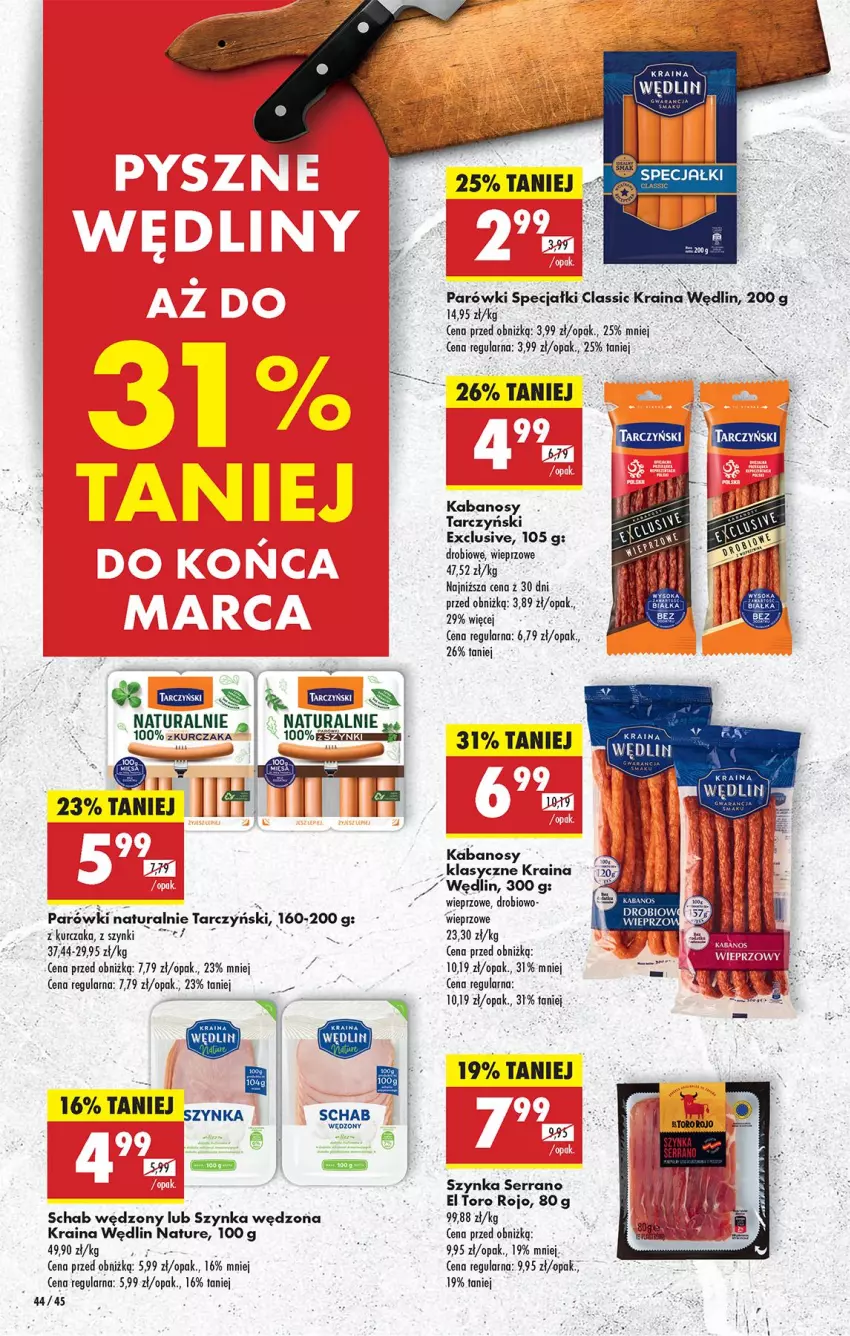 Gazetka promocyjna Biedronka - Od Czwartku - ważna 13.03 do 19.03.2025 - strona 46 - produkty: Kabanos, Kurczak, Parówki, Ser, Szynka, Tarczyński