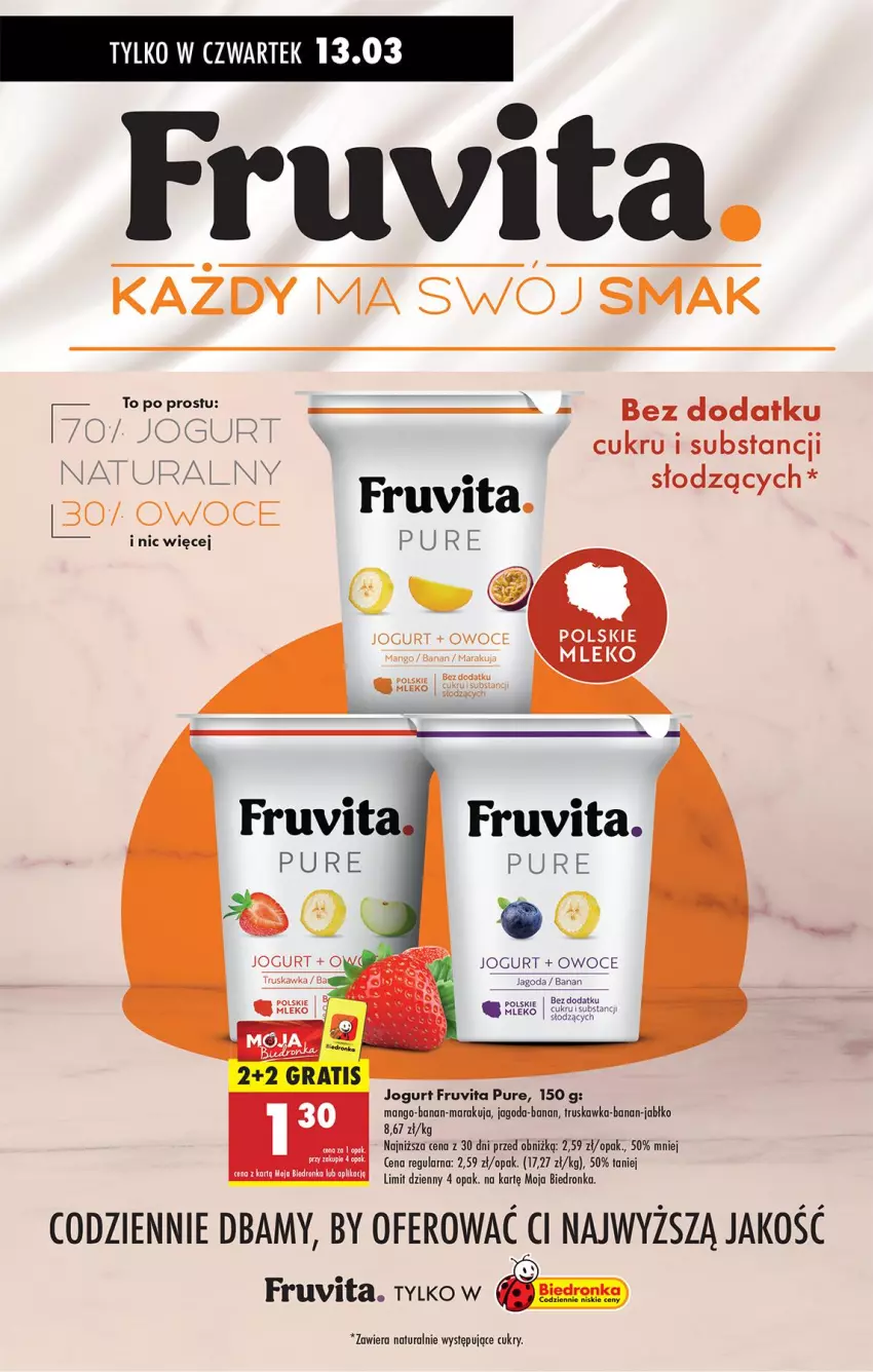 Gazetka promocyjna Biedronka - Od Czwartku - ważna 13.03 do 19.03.2025 - strona 66 - produkty: Jogurt, Mango, Owoce, Pur