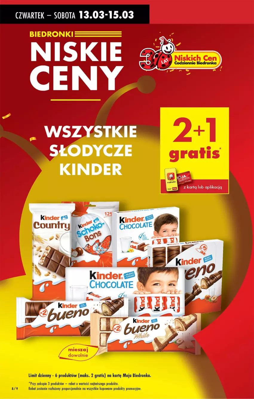 Gazetka promocyjna Biedronka - Od Czwartku - ważna 13.03 do 19.03.2025 - strona 8 - produkty: Kinder