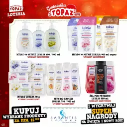 Gazetka promocyjna Topaz - Gazetka - Gazetka - ważna od 22.01 do 22.01.2023 - strona 48 - produkty: Płyn do kąpieli, Mydło w płynie, Mydło, Luksja