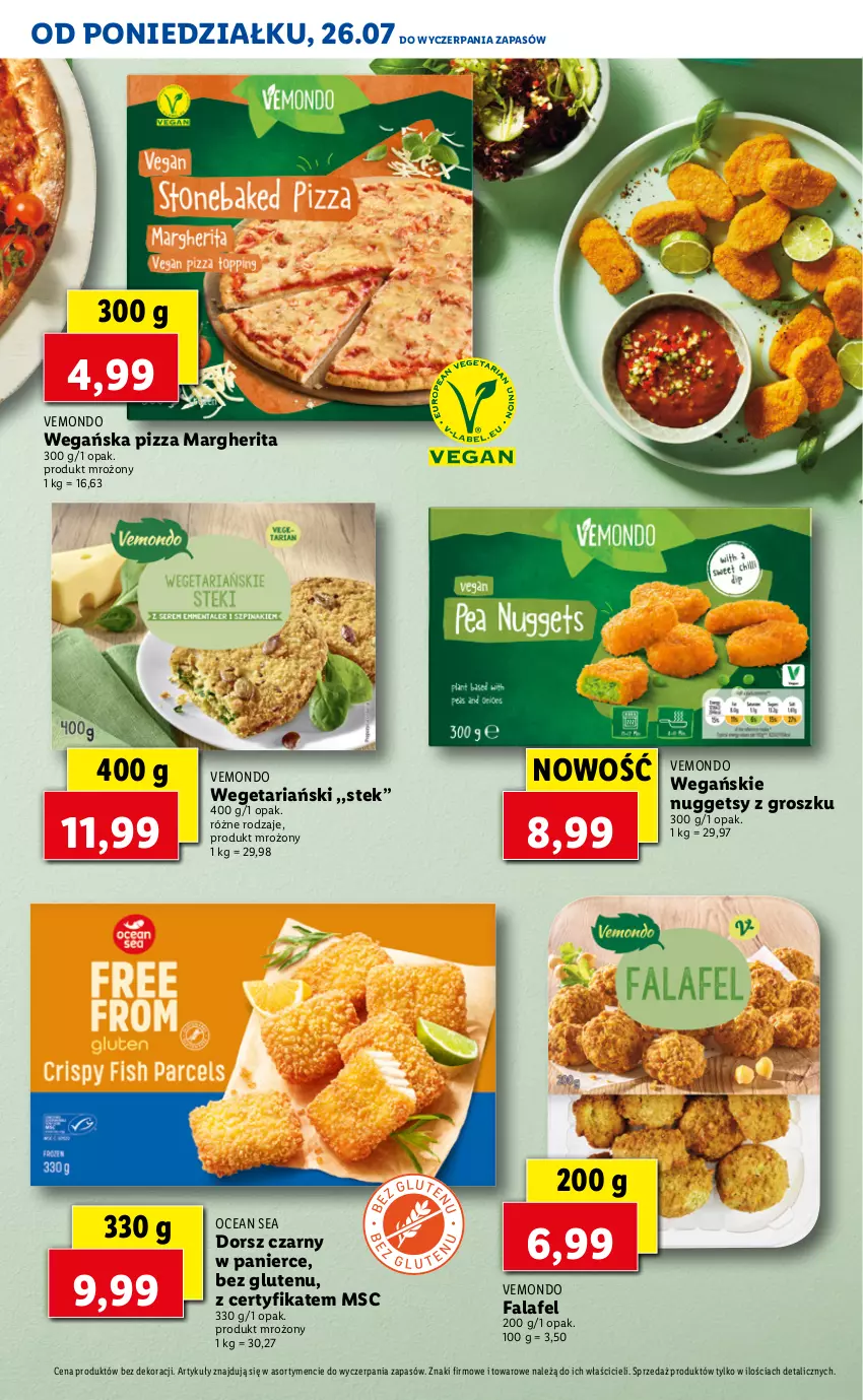 Gazetka promocyjna Lidl - KATALOG VEMONDO - ważna 26.07 do 30.07.2021 - strona 13 - produkty: Dorsz, Fa, Pizza, Pizza margherita, Stek