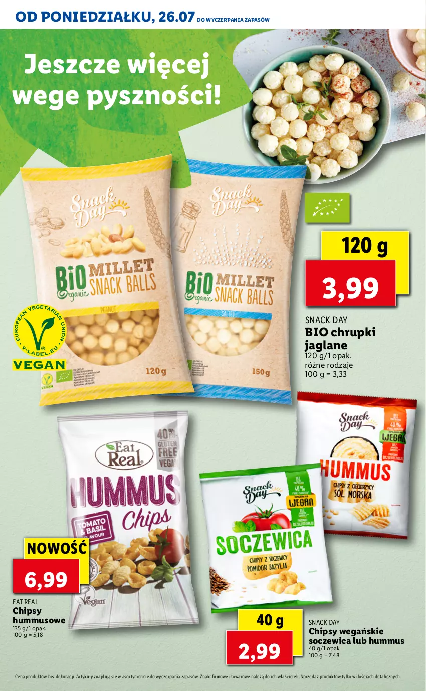 Gazetka promocyjna Lidl - KATALOG VEMONDO - ważna 26.07 do 30.07.2021 - strona 16 - produkty: Chipsy, Chrupki, Hummus, Mus