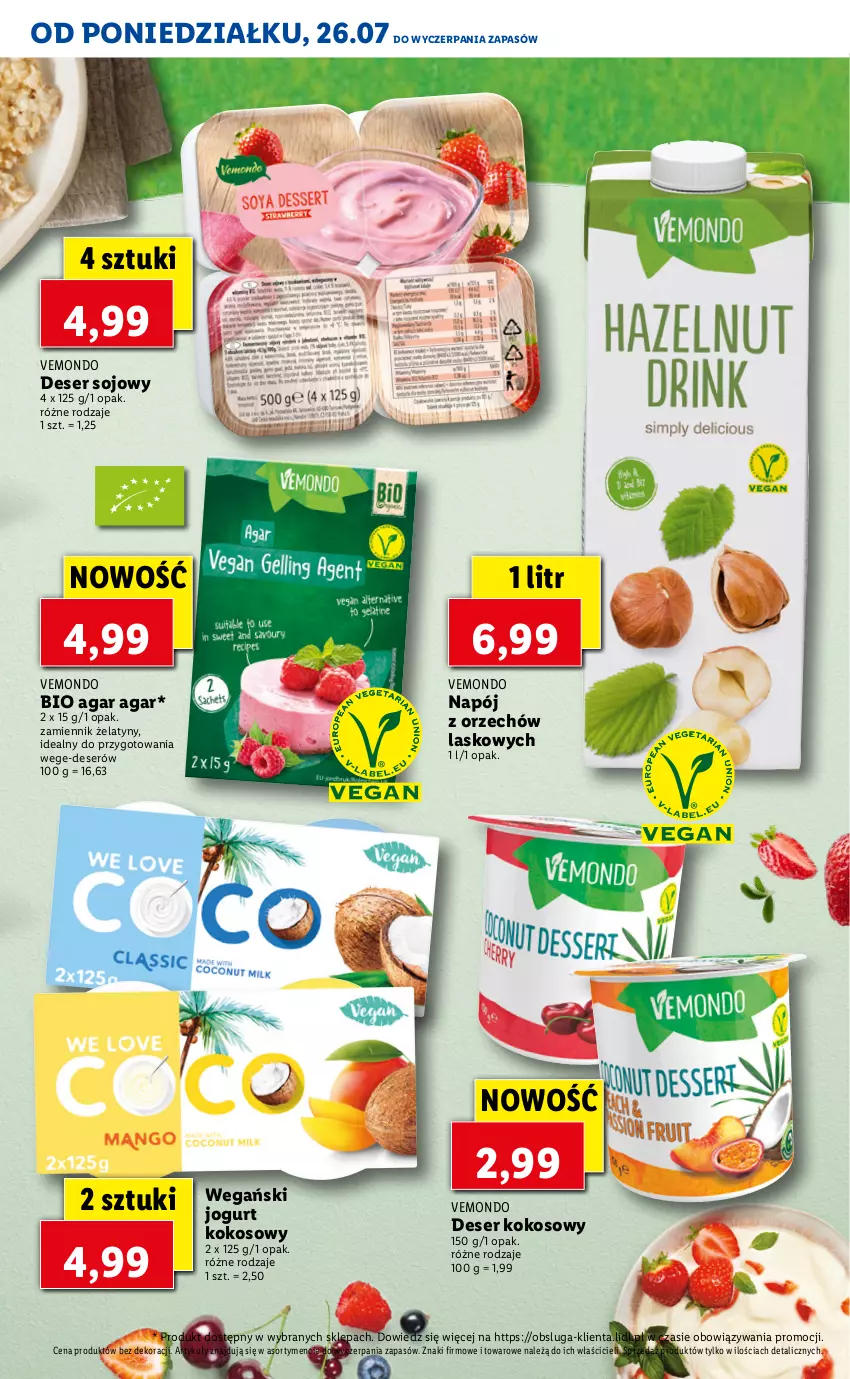 Gazetka promocyjna Lidl - KATALOG VEMONDO - ważna 26.07 do 30.07.2021 - strona 3 - produkty: Deser, Jogurt, Kokos, Napój, Ser