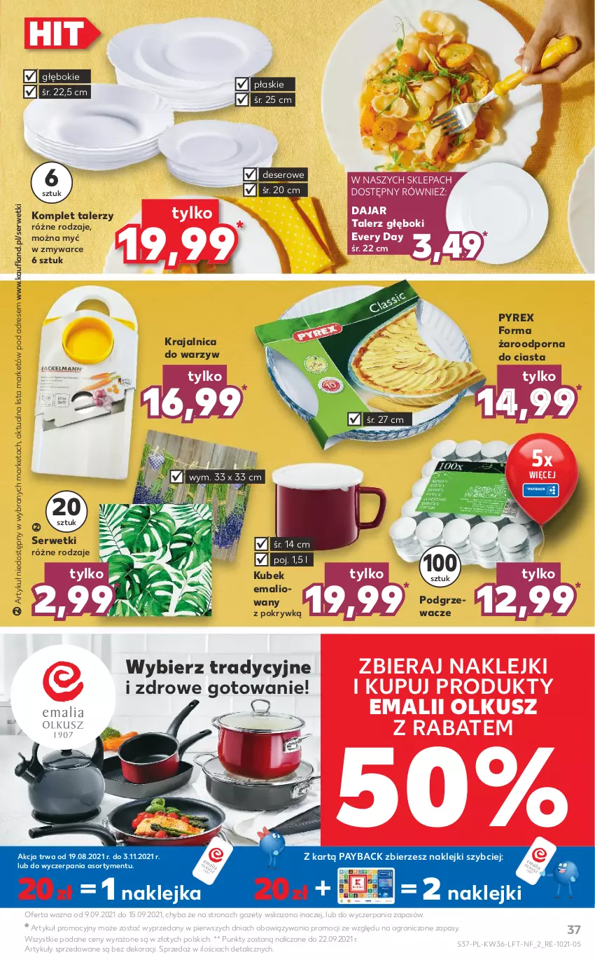 Gazetka promocyjna Kaufland - OFERTA TYGODNIA - ważna 09.09 do 15.09.2021 - strona 37 - produkty: Deser, Dres, Gra, Klej, Kubek, Podgrzewacze, Por, Ser, Serwetki, Talerz, Talerz głęboki