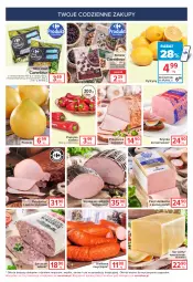 Gazetka promocyjna Carrefour - Gazetka Express - Gazetka - ważna od 31.01 do 31.01.2022 - strona 5 - produkty: Polędwica, Ser, Papryka, Cytryny, Salceson, Szynka konserwowa, Sałat, Szynka, Pomelo, Edam, Kiełbasa, Szpinak