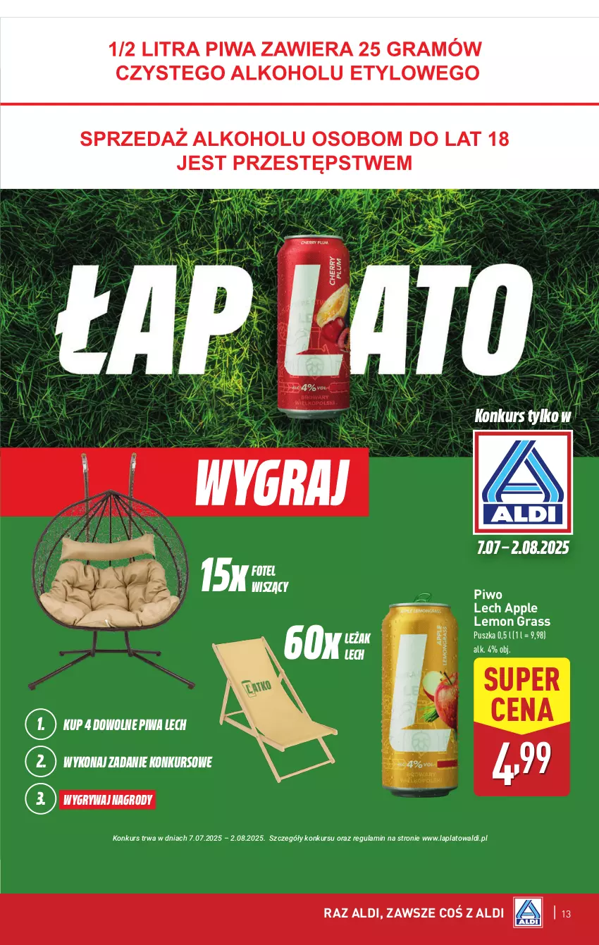 Gazetka promocyjna Aldi - Pełna oferta - ważna 07.07 do 12.07.2025 - strona 13 - produkty: Fotel, Gra, Gry, Piwa, Piwo