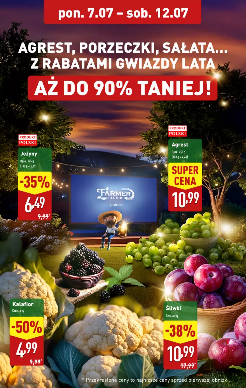 Gazetka promocyjna Aldi - Pełna oferta - ważna 07.07 do 12.07.2025 - strona 4 - produkty: Gres, Kalafior, Por, Sałat
