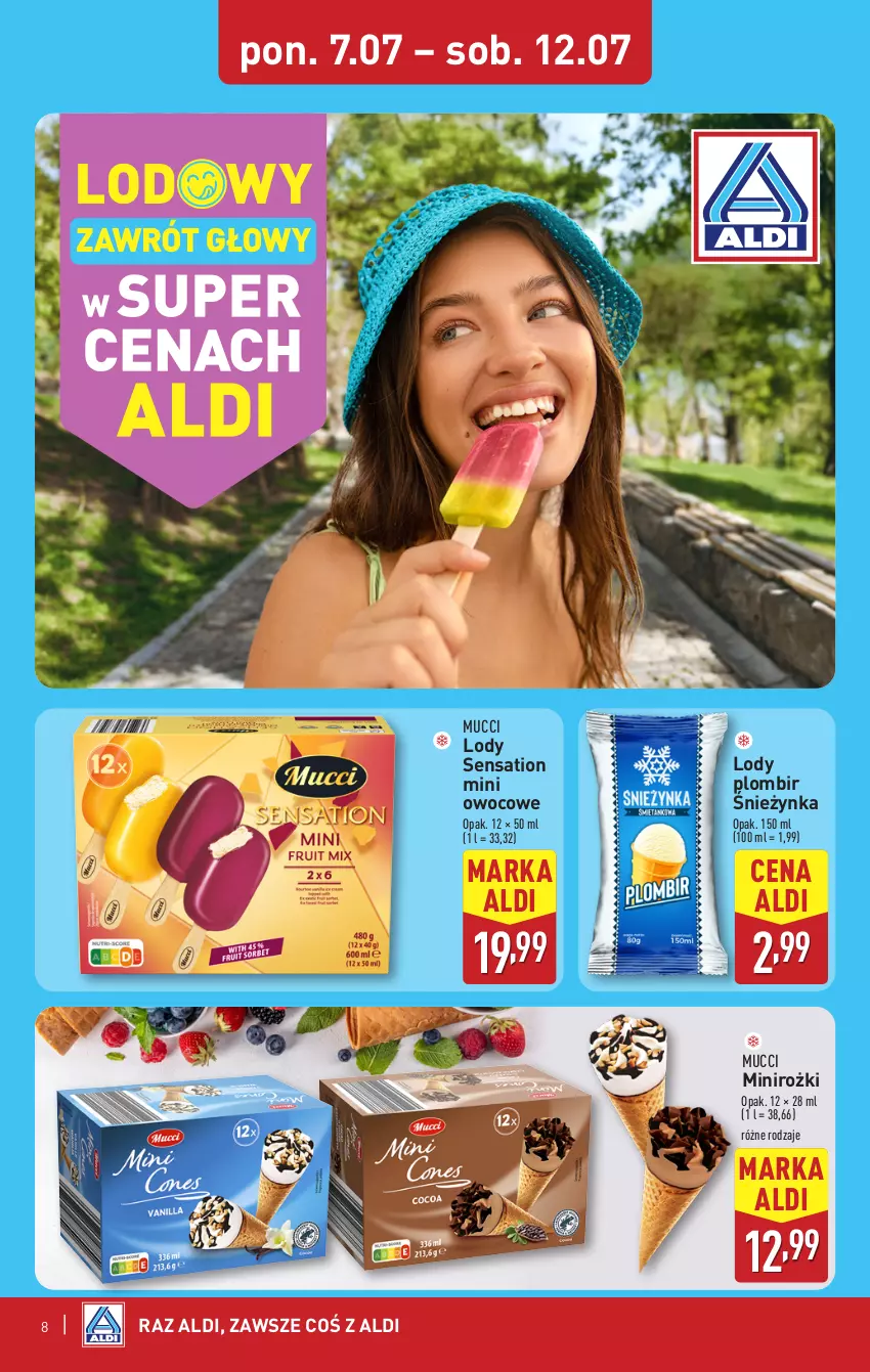Gazetka promocyjna Aldi - Pełna oferta - ważna 07.07 do 12.07.2025 - strona 8 - produkty: Lody, Sati