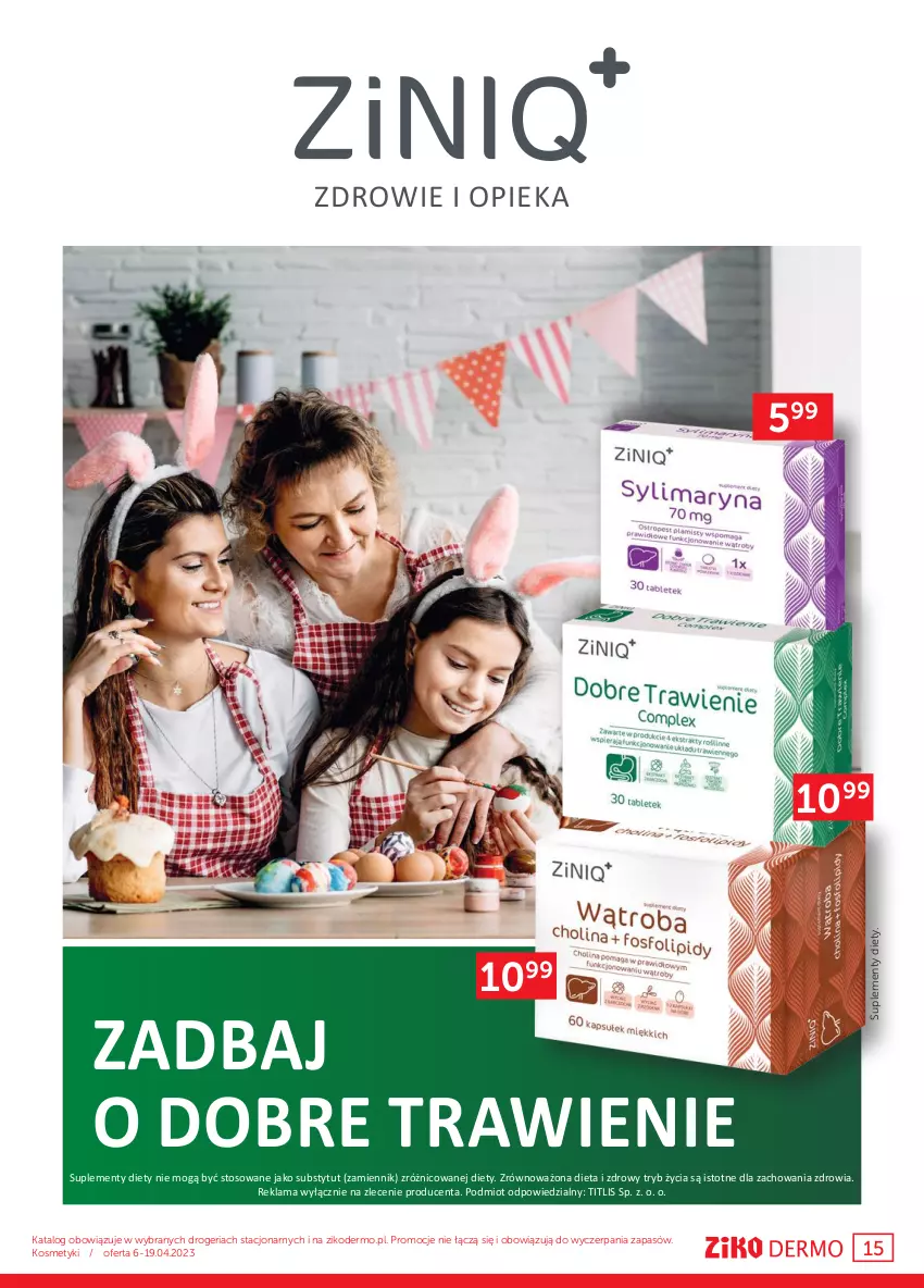 Gazetka promocyjna Ziko - Gazetka Ziko Dermo - ważna 06.04 do 19.04.2023 - strona 15 - produkty: Zdrowie