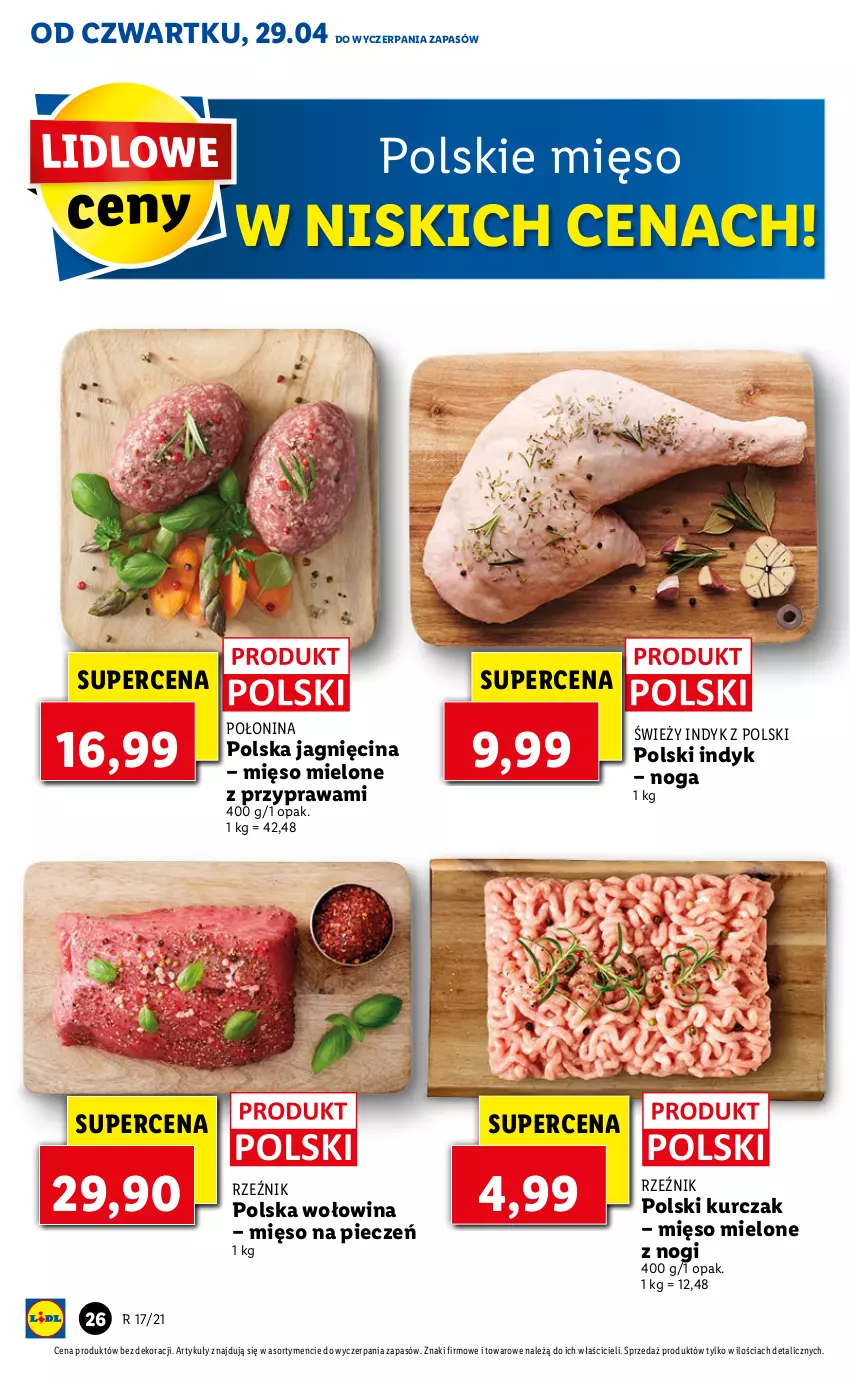 Gazetka promocyjna Lidl - GAZETKA - ważna 29.04 do 30.04.2021 - strona 26 - produkty: Kurczak, Mięso, Mięso mielone, Piec, Wołowina