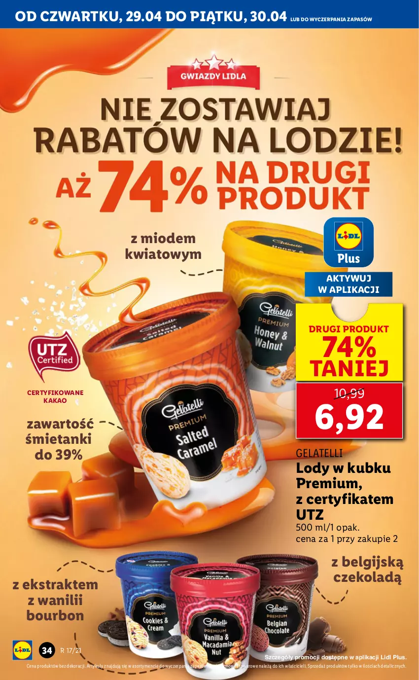 Gazetka promocyjna Lidl - GAZETKA - ważna 29.04 do 30.04.2021 - strona 34 - produkty: Bourbon, Kakao, LG, Lody