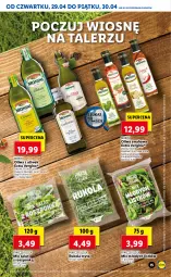 Gazetka promocyjna Lidl - GAZETKA - Gazetka - ważna od 30.04 do 30.04.2021 - strona 15 - produkty: Gin, Gra, Czosnek, Rukola, Sałat, Talerz, Bazyl, Oliwa z oliwek, Monini, Bazylia