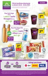 Gazetka promocyjna Stokrotka - Express - Gazetka - ważna od 10.04 do 10.04.2024 - strona 1 - produkty: Hot dog, Kawa, Rogal, Czekolada, Knoppers, Kakao, Napój, Milka