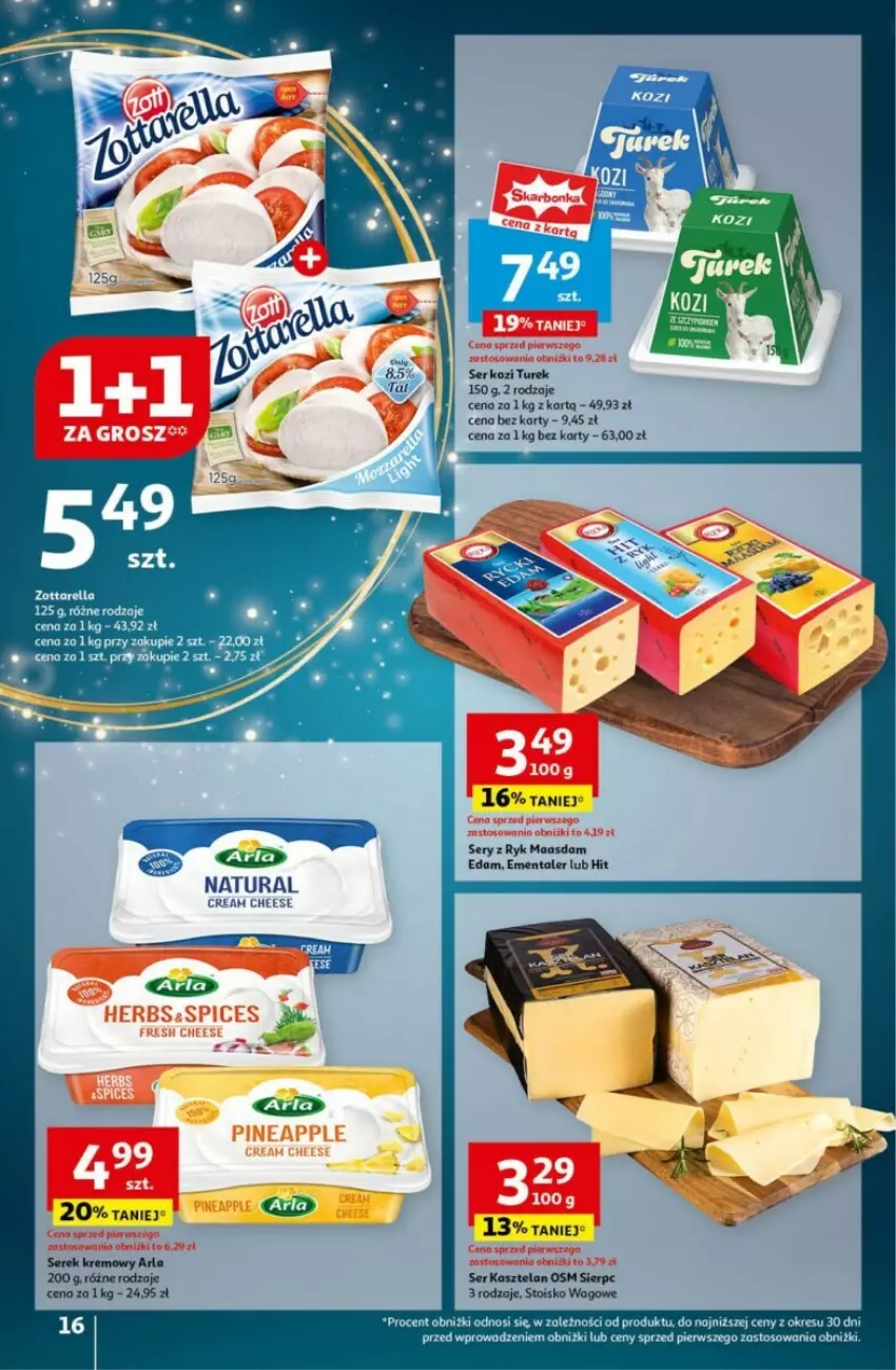 Gazetka promocyjna Auchan - ważna 12.12 do 18.12.2024 - strona 10 - produkty: Edam, Ementaler, Kasztelan, Maasdam, Ser, Ser Kasztelan, Ser kozi, Serek