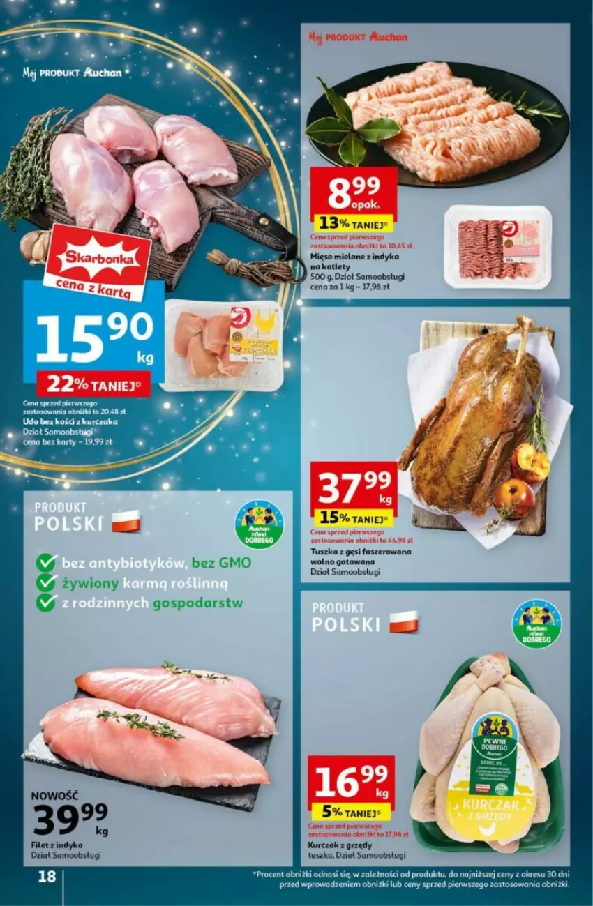 Gazetka promocyjna Auchan - ważna 12.12 do 18.12.2024 - strona 13 - produkty: Fa, Kotlet, Kurczak, Mięso, Mięso mielone, Tusz