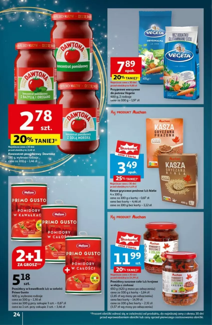 Gazetka promocyjna Auchan - ważna 12.12 do 18.12.2024 - strona 19 - produkty: Gry, Kasza, Kasza gryczana, Kawa, Olej, Pomidory, Pomidory w kawałkach, Przyprawa warzywna do potraw, Vegeta